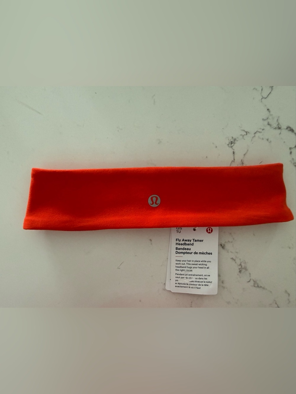 NWT lululemon athletica Fly Away Tamer Headband - Sonic Orange